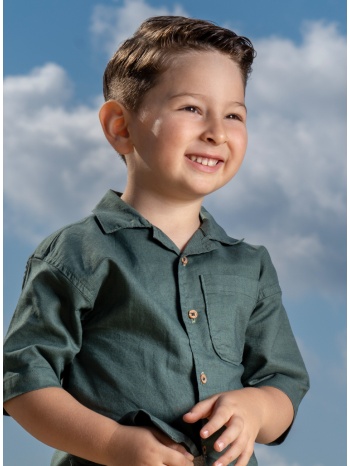 short sleeved shirt for boys - πρασινο του δασους