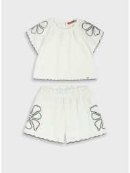 σετ μπλούζα με σορτς - εκρού 16-226207-0