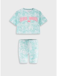 σετ μπλούζα με κολάν - ακουα 16-226281-0