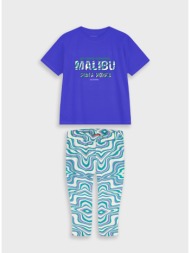 σετ μπλούζα με κολάν - allover emerald 16-226266-0