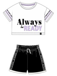 σετ μπλούζα με σορτς - μαυρο 16-226285-0