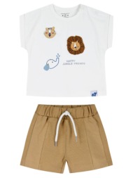 σετ μπλούζα με σορτς - σοκολατι 11-226467-0