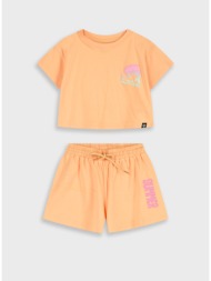 σετ μπλούζα με σορτς - βερυκοκκι 15-226386-0
