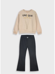 φούτερ φόρμα με τύπωμα - μαυρο 16-125274-0 - 16-125274-0-10-etwn-mayro