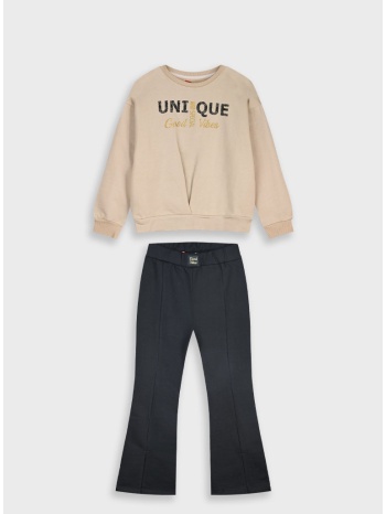 φούτερ φόρμα με τύπωμα - μαυρο 16-125274-0 