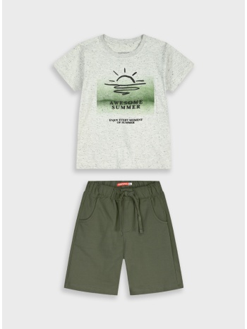 σετ με τύπωμα - λαδί 13-226041-0