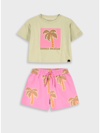 σετ μπλούζα με σορτς - βανιλια 15-226390-0