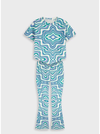 σετ μπλούζα με κολάν - allover emerald 16-226244-0