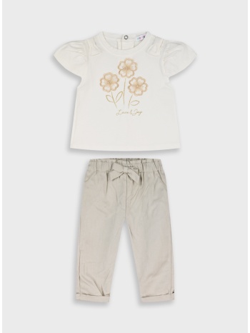 σετ μπλούζα με παντελόνι - βανιλια 14-226415-0