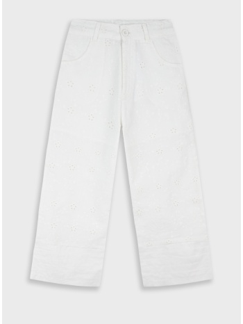 παντελόνι wide fit - εκρού 16-226209-2