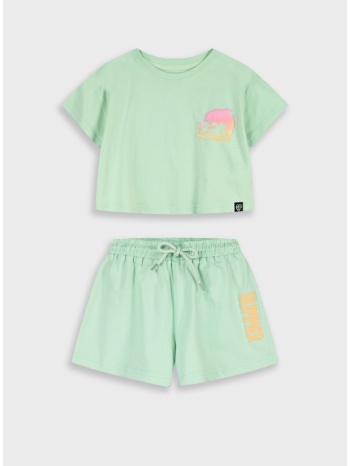 σετ μπλούζα με σορτς - μεντα 15-226386-0