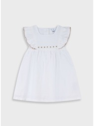 φόρεμα με κέντημα - εκρού 14-226413-7