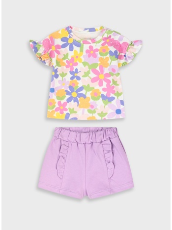 σετ μπλούζα με σορτς - λιλα 14-226424-0