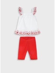σετ μπλούζα με κολάν - κοκκινο 14-226418-0