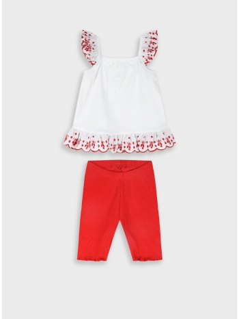 σετ μπλούζα με κολάν - κοκκινο 14-226418-0