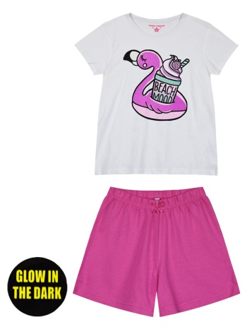παιδική πιτζάμα 2 τεμάχια με τύπωμα που λάμπει στο σκοτάδι