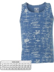 φανελάκι με φαρδιά τιράντα σχέδιο αεροπλάνα - ρουά 39-2188