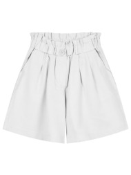 παιδική βερμούδα με λάστιχο στη μέση για κορίτσι - λευκό 16-224236-2 - 16-224236-2-12-etwn-leyko