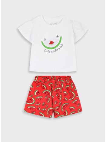σετ μπλούζα με σορτς - κοκκινο 15-226387-0