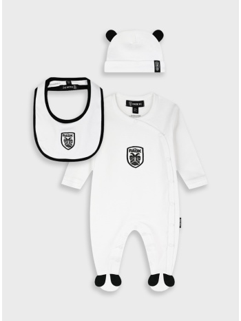 σετ 3τμχ paok fc - λευκό 400-541-0 - 400-541-0-68-cm-leyko