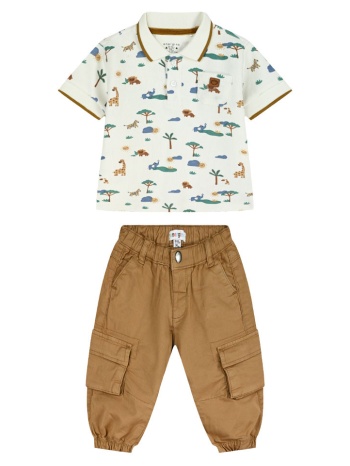σετ πόλο με παντελόνι - σοκολατι 11-226469-0