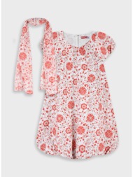 φόρεμα με σάλι - εμπριμε 16-226201-7