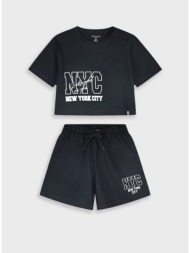 σετ μπλούζα με σορτς - μαυρο 16-226292-0