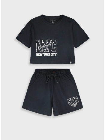 σετ μπλούζα με σορτς - μαυρο 16-226292-0