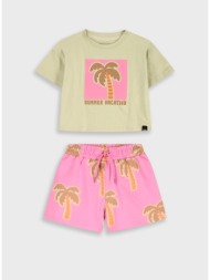 σετ μπλούζα με σορτς - βανιλια 15-226390-0