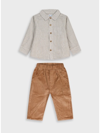 βρεφικό σετ πουκάμισο και παντελόνι - λαττε 11-125475-0 