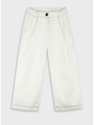 παντελόνι wide leg - κρεμ 16-226205-2