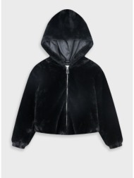 boutique γούνινη ζακέτα - μαυρο 46-125270-1 - 46-125270-1-12-etwn-mayro