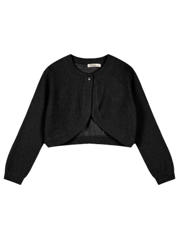 ζακέτα πλεκτή μπολερό για κορίτσι - μαυρο 15-100300-6