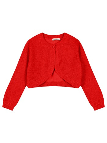 ζακέτα πλεκτή μπολερό για κορίτσι - κοκκινο 15-100300-6