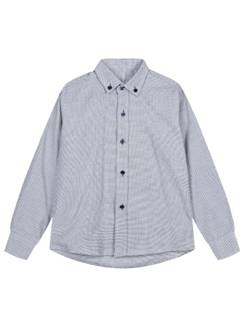 γκρι πουκάμισο εμπριμέ με μαρέν κουμπιά για αγόρι.boutique