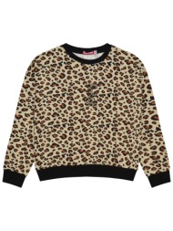μπλούζα φούτερ animal print λεοπάρ για κορίτσι - εμπριμε 16-123205-5
