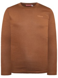 βαμβακερή μπλούζα με λαιμόκοψη energiers basic line για αγόρι - καφε 13-114053-5-5