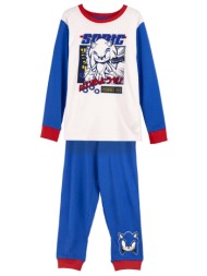 sonic παιδική πιτζάμα jersey για αγόρια 142.2900001627 λευκό/μπλε