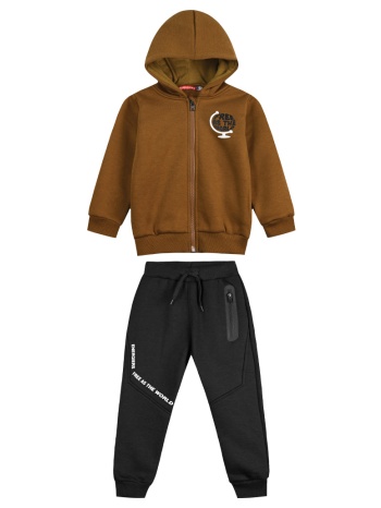 φούτερ φόρμα με κουκούλα, αγόρι - μαυρο 12-123133-0