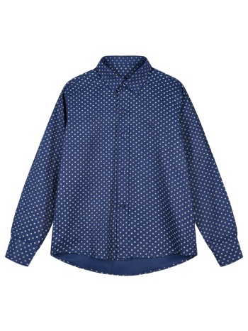 βαμβακερό πουκάμισο για αγόρι με allover τύπωμα - μαρεν