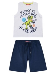 παιδικό σετ μακό 2 τεμάχια με αμάνικη μπλούζα με τύπωμα για αγόρι - μαρεν 12-224190-0-5-etwn-maren