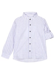 παιδικό ριγέ πουκάμισο για καλό ντύσιμο για αγόρι - μπλε 42-224193-4-5-etwn-mple