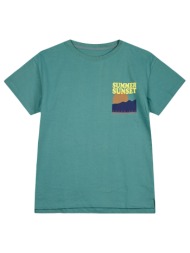 κοντομάνικη μπλούζα με τύπωμα για αγόρι - πρασινο της ερημου 13-224044-5-14-etwn-prasino-ths-erhmoy