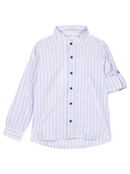 παιδικό ριγέ πουκάμισο για καλό ντύσιμο για αγόρι - μπλε 43-224093-4-14-etwn-mple