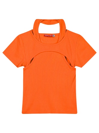 παιδική μπλούζα ριπ για κορίτσι - πορτοκαλί