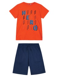 παιδικό σετ μακό 2 τεμάχια με τύπωμα για αγόρι - πορτοκαλί 13-224016-0-14-etwn-portokali