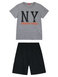 παιδικό σετ μακό 2 τεμάχια με τύπωμα για αγόρι - μαυρο 13-224015-0-14-etwn-mayro