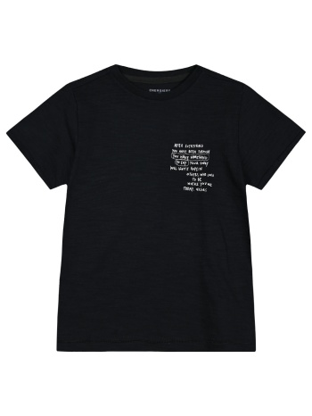 κοντομάνικη μπλούζα με τύπωμα για αγόρι - μαυρο