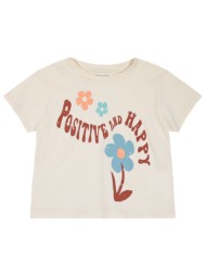 παιδική μπλούζα κροπ με τύπωμα για κορίτσι - κρεμ 16-224244-5-14-etwn-krem