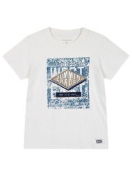 κοντομάνικη μπλούζα με τύπωμα για αγόρι - εκρού 13-224029-5-14-etwn-ekroy